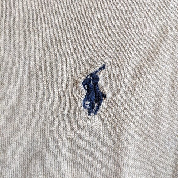 Ralph Lauren Sport beige cotton / silk lightweight sweater, GUC, M - Picture 2 of 7